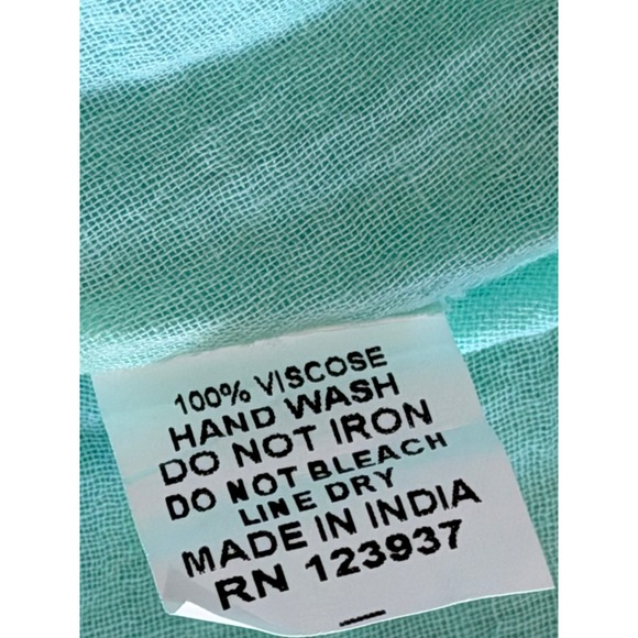 Debbie Katz South Beach Gold Angie lurex Tiered Mini Dress Aqua Turquoise Large - Picture 8 of 8